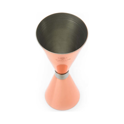 Slim Style jigger, copper plated w/stainless band, 2 oz., Barfly