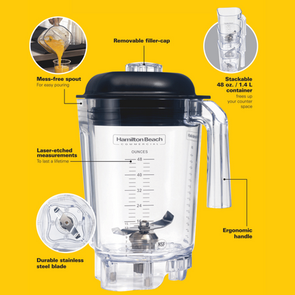 Polycarbonate jar for HBH855-CE, 1.4L