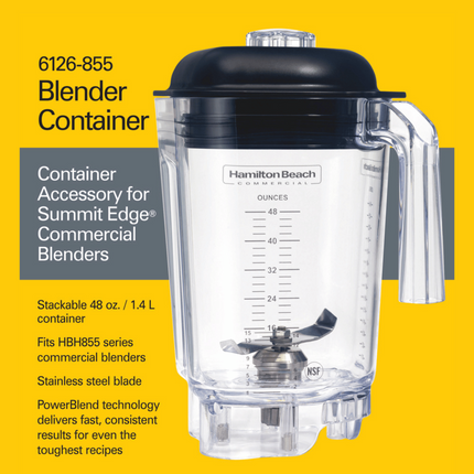 Polycarbonate jar for HBH855-CE, 1.4L