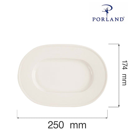 Line oval platter, 250mm