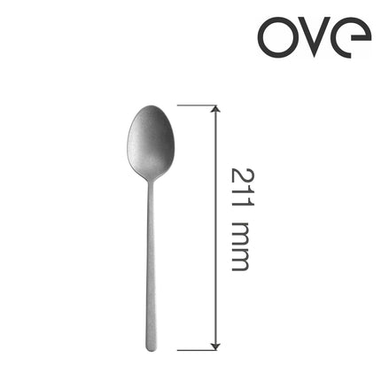 OVE Amarone Vintage table spoon, 211 mm, with a sleek stainless steel finish and elegant design, resting on a white surface.