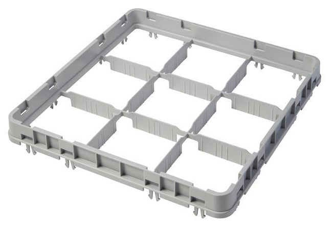 Half drop rack extender 500×500 mm grey, E2 model, 16 compartment