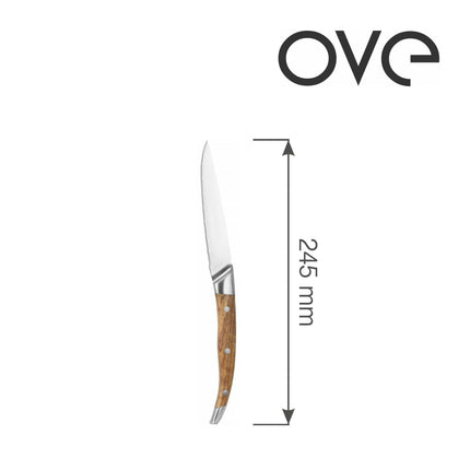 Steak knife 245mm, set of 6 in giftbox,   ROSE WOOD