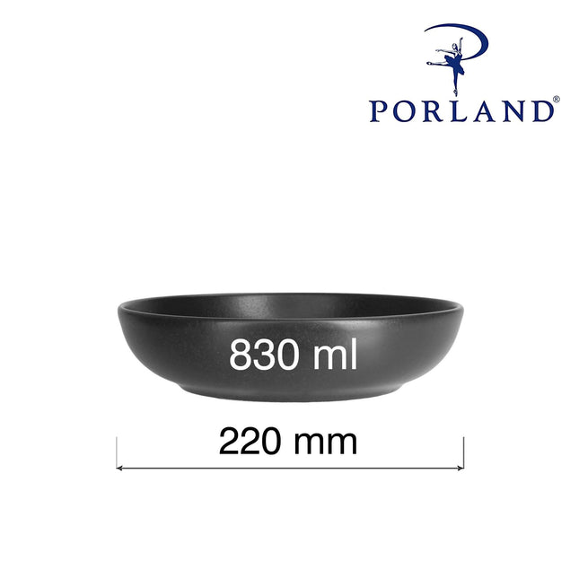 Shallow Bowl Coal, 220mm