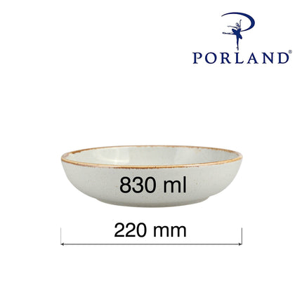 Shallow Bowl Ashen, 220mm