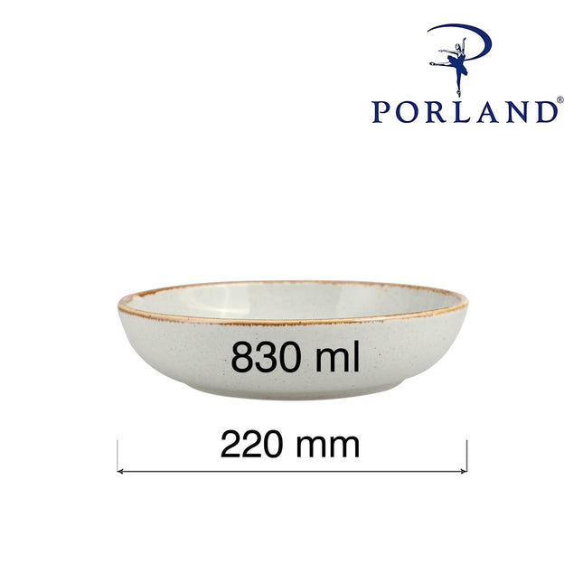Shallow Bowl Ashen, 220mm