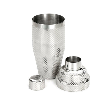 Diamond Lettice Japanese style 3-piece cocktail shaker, stainless steel, 700ml
