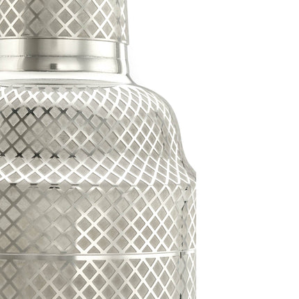 Diamond Lettice Japanese style 3-piece cocktail shaker, stainless steel, 700ml