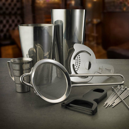 Bell jigger with straight rim, stainless steel, 25/50ml