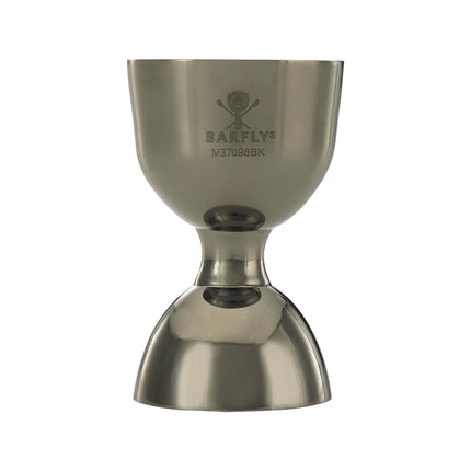 Bell jigger with straight rim, black, 25/50ml
