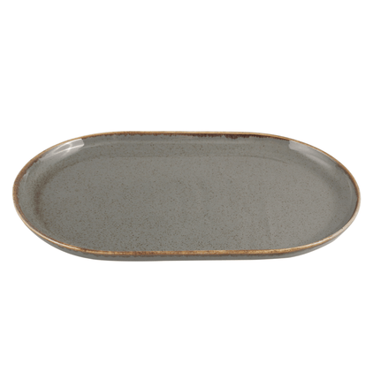 Stone oval dish, 320x200mm