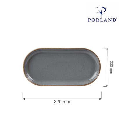 Stone oval dish, 320x200mm