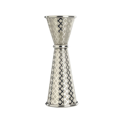 Diamond Lettice Japanese style jigger, stainless steel, 30/60ml