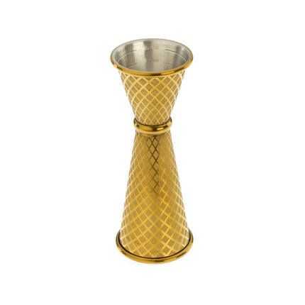 Diamond Lettice Japanese style jigger, gold, 30/60ml