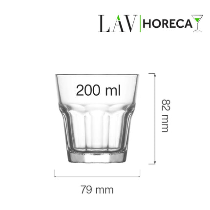 LAV Amsterdam Water Glass 200 ml - Versatile Beverage Glass For Breakfast, Lunch And More