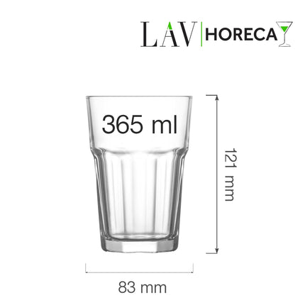 LAV Amsterdam Long Drink Glass 365 ml - Versatile Glass For Any Beverage At Home Or On The Go