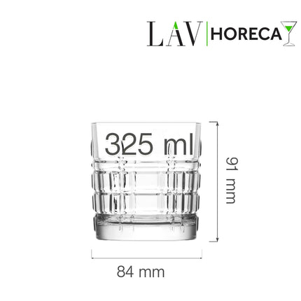 LAV Glasgow Whiskey Glass 325 ml - Timeless Glass Design For Versatile Serving Everyday