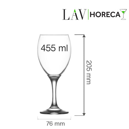 LAV Aspen Wine Glass 455 ML - Harmony in Service Through Meticulous Craftsmanship and Clarity