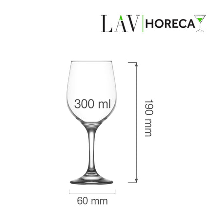 LAV Valencia Wine Glass 300 Ml - Minimalist Design For Elegant Serving And Gastronomy