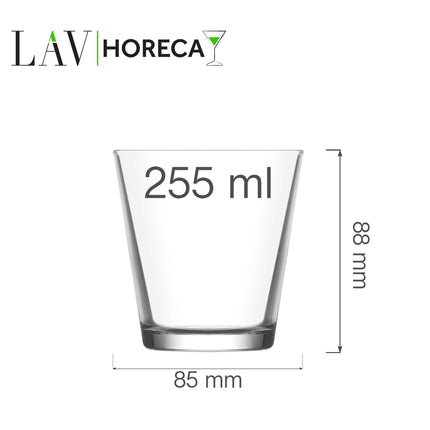 LAV Helsinki Whiskey Glass - 255 Milliliter Capacity for Elegant Memorable Moments and Fine Craftsmanship