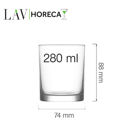 LAV Rotterdam Whiskey Glass 280 ml - Reflects Drink Color And Enriches Your Drinking Experience