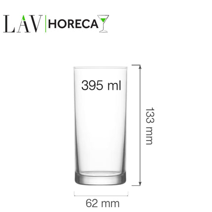 LAV Rotterdam Long Drink Glass 295 ml - Elegant Color Reflecting Design Elevates Your Drinking Experience
