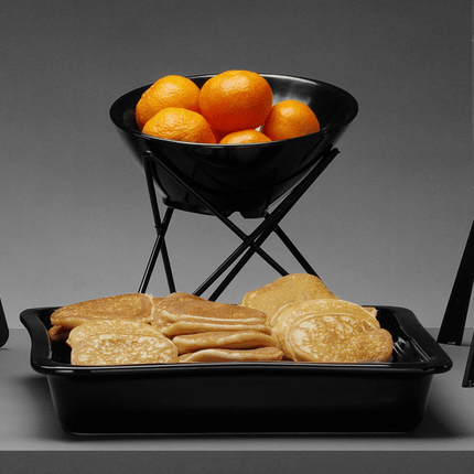 Porcelain GN 2/3 container, black, 350x325x(h)60mm