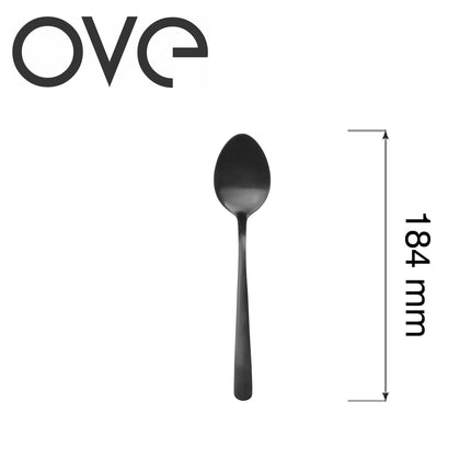 Fjord Black Dessert Spoon, OVE, 184 mm