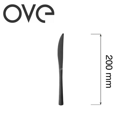 Fjord Black Dessert Knife, OVE, 200 mm