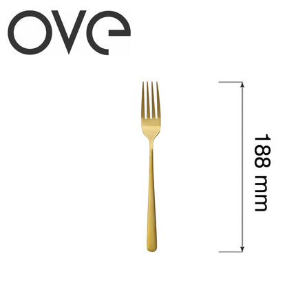 Fjord Gold Dessert Fork, OVE, 188 mm