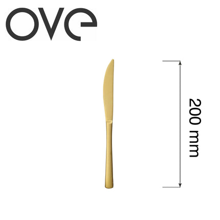 Fjord Gold Dessert Knife, OVE, 200 mm
