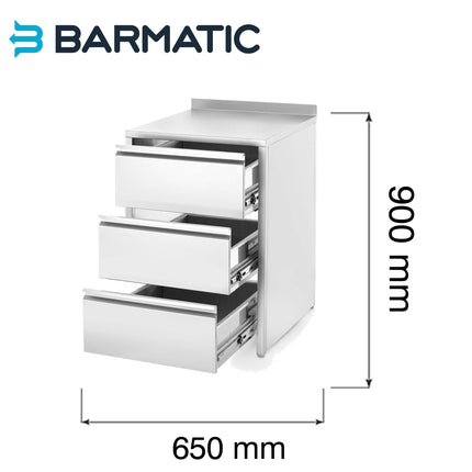 Oxygen module with full drawers, 600x650x(H)900 mm