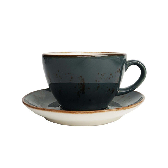 Fine Dine Arando espresso saucer, 115mm, with a sleek ceramic design, perfect for serving espresso cups.