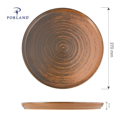 Lykke Brown high edge plate, 180mm