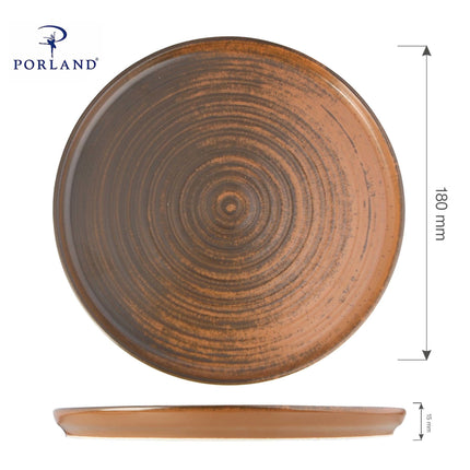 Lykke Brown high edge plate, 180mm