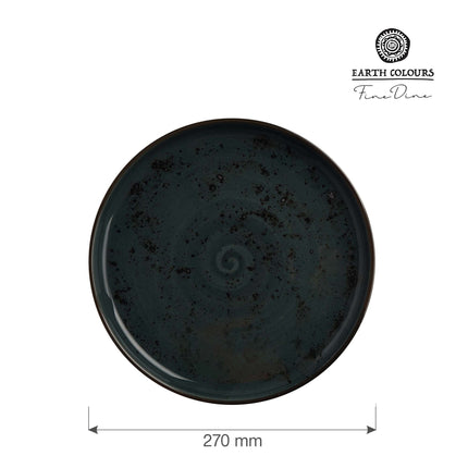 Fine Dine Arando high edge plate, 270mm with a tall rim, shown in the image with a smooth ceramic surface and elegant design.