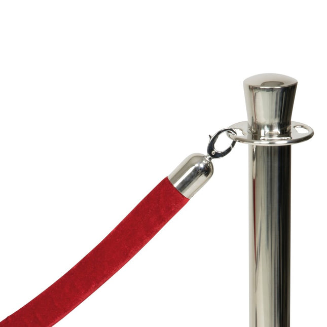 Fourpiece barrier poles with base with 5 ropes - hospitality