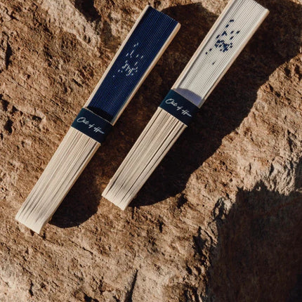 FSC Certified Bamboo Hand Fan From The Atelier Collection With Subtle Out Of Office Message - hospitality