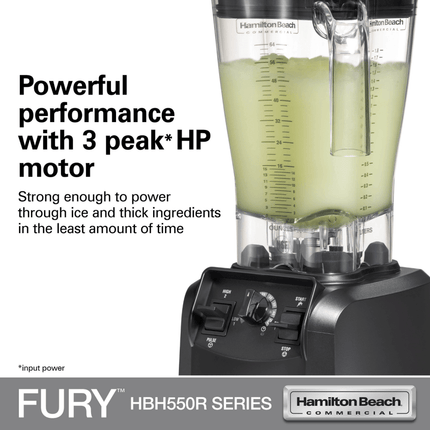 Fury High-Performance Blender, 178x203x(H)457mm - hospitality