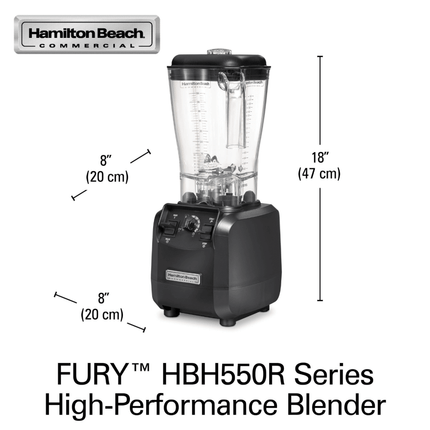 Fury High-Performance Blender, 178x203x(H)457mm - hospitality