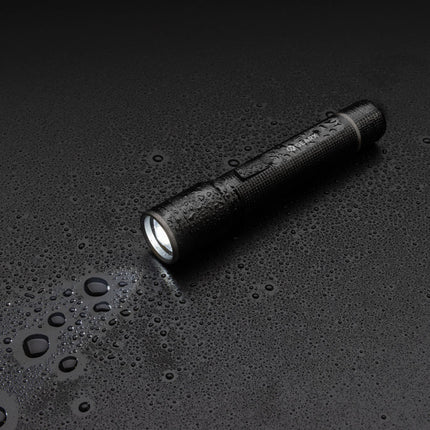 Gear X RCS recycled aluminum USB-rechargeable torch - hospitality