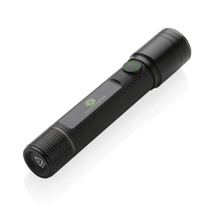 Gear X RCS recycled aluminum USB-rechargeable torch - hospitality