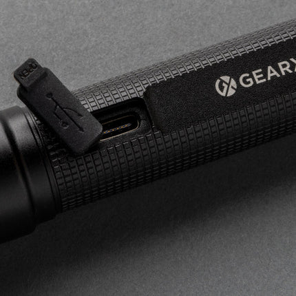 Gear X RCS recycled aluminum USB-rechargeable torch - hospitality