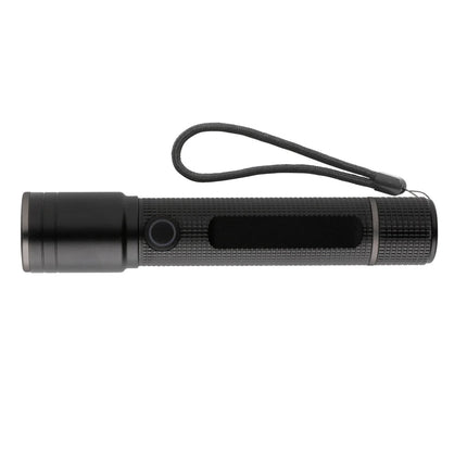 Gear X RCS recycled aluminum USB-rechargeable torch - hospitality