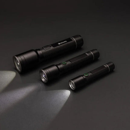 Gear X RCS recycled aluminum USB-rechargeable torch - hospitality