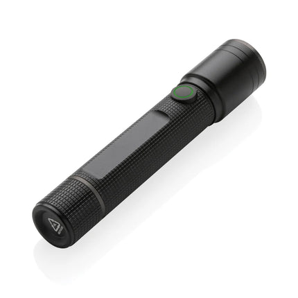 Gear X RCS recycled aluminum USB-rechargeable torch - hospitality