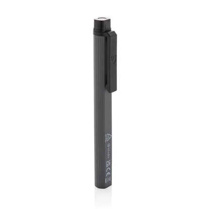 Gear X RCS recycled plastic USB rechargeable pen light - hospitality