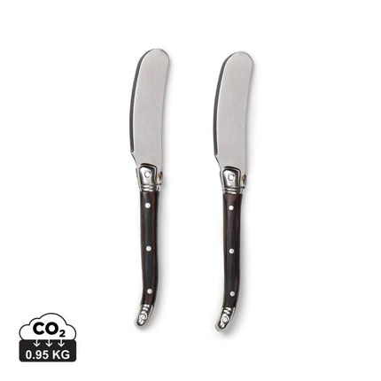 Gigaro Butter Knife Set In Stainless Steel And Pakka Wood - hospitality