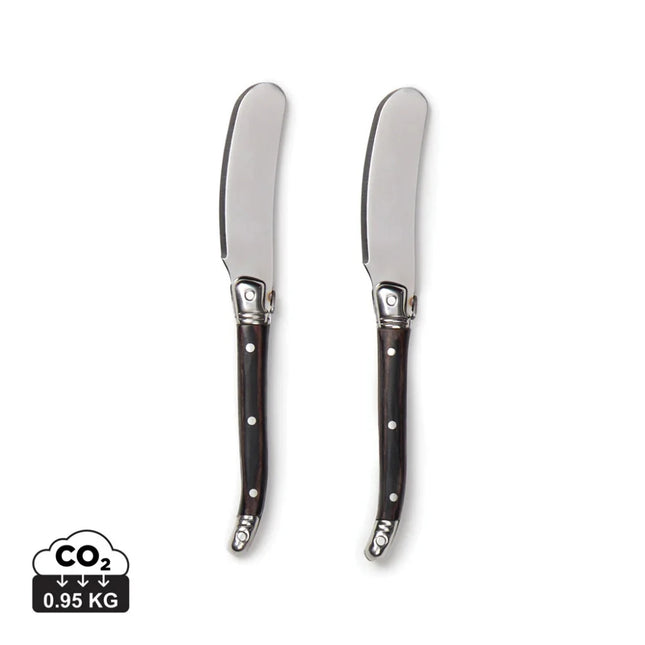 Gigaro Butter Knife Set In Stainless Steel And Pakka Wood - hospitality