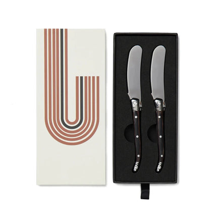 Gigaro Butter Knife Set In Stainless Steel And Pakka Wood - hospitality